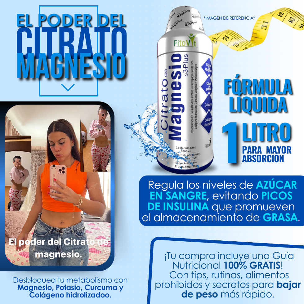 Citrato de Magnesio liquido S3 Plus