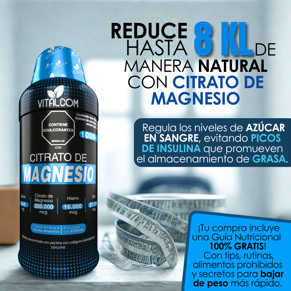 Citrato de Magnesio líquido – Baja de peso de forma natural y segura