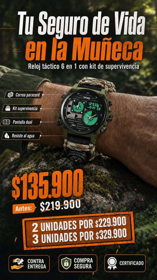 Reloj SKMEI Táctico y de Supervivencia 2202