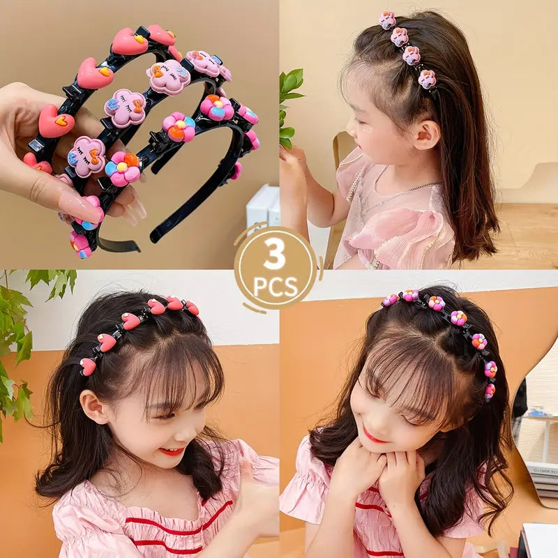 Diadema Con Flequillo Doble Con Clips, Diademas Para La