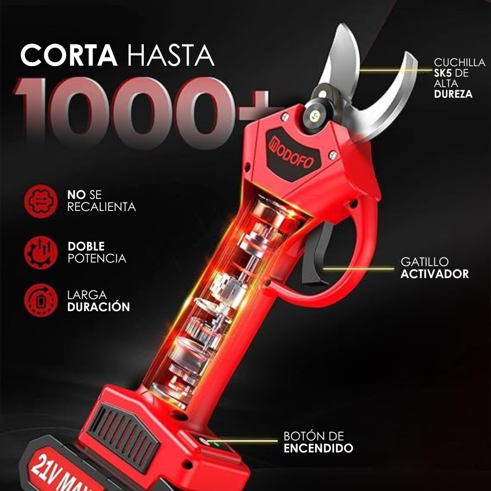 Tijera eléctrica podadora para Jardín.