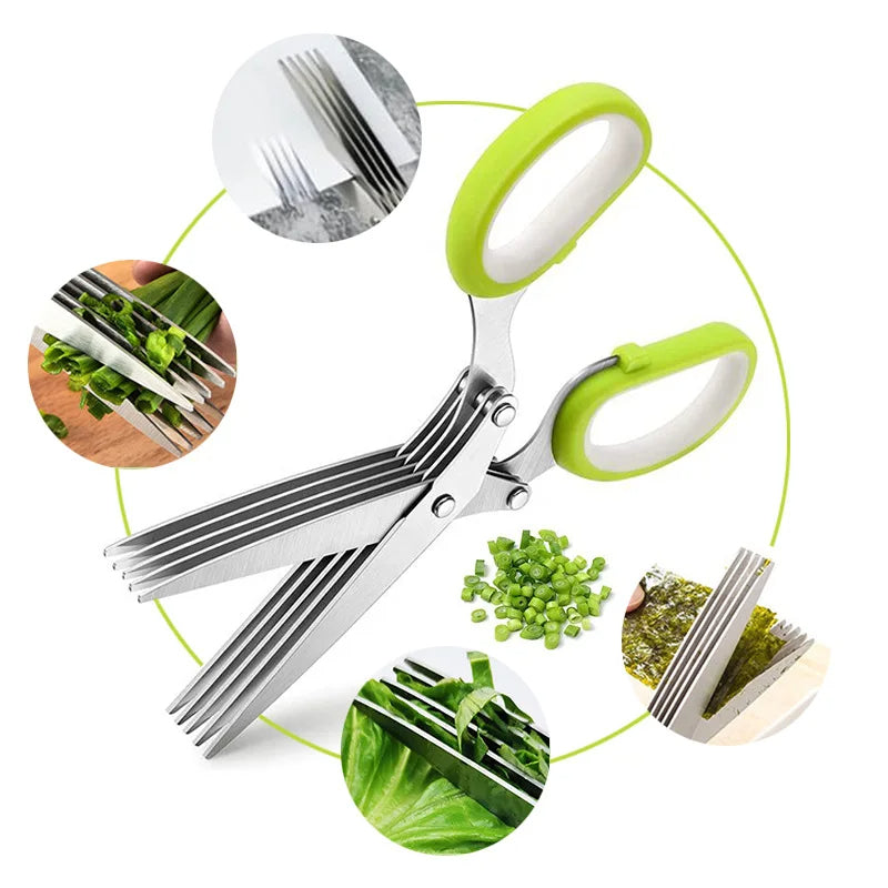 Tijera de verduras para cocina 5 hojas