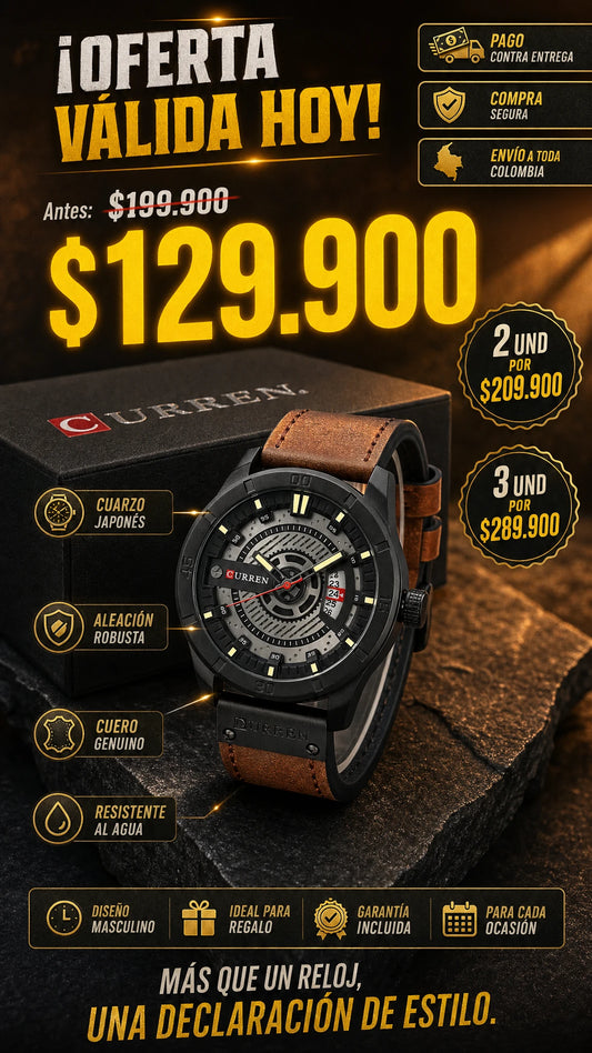 Reloj Curren Con Correa De Cuero