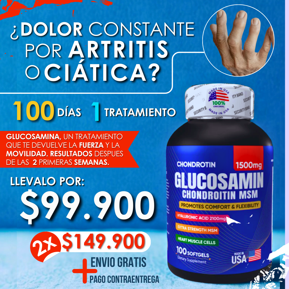 Glucosamina con Ácido Hialurónico – Adiós al dolor articular