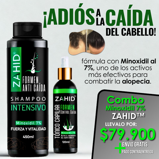 Shampoo y Tónico Anticaída - Combo Minoxidil Zahid