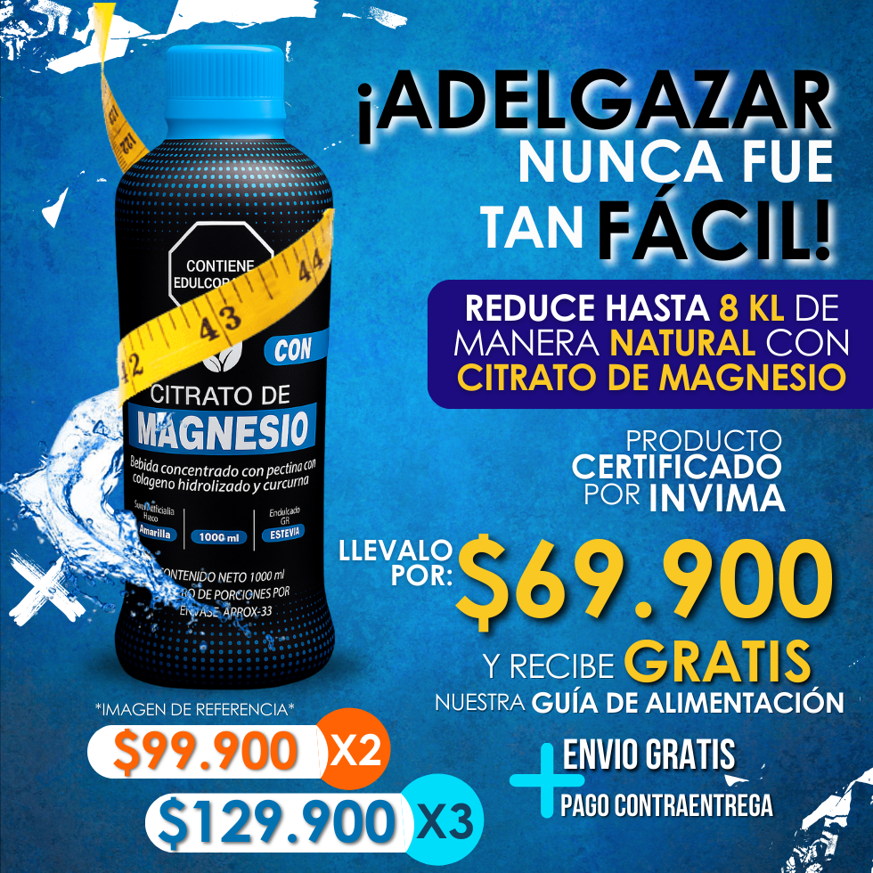 Citrato de Magnesio líquido – Baja de peso de forma natural y segura