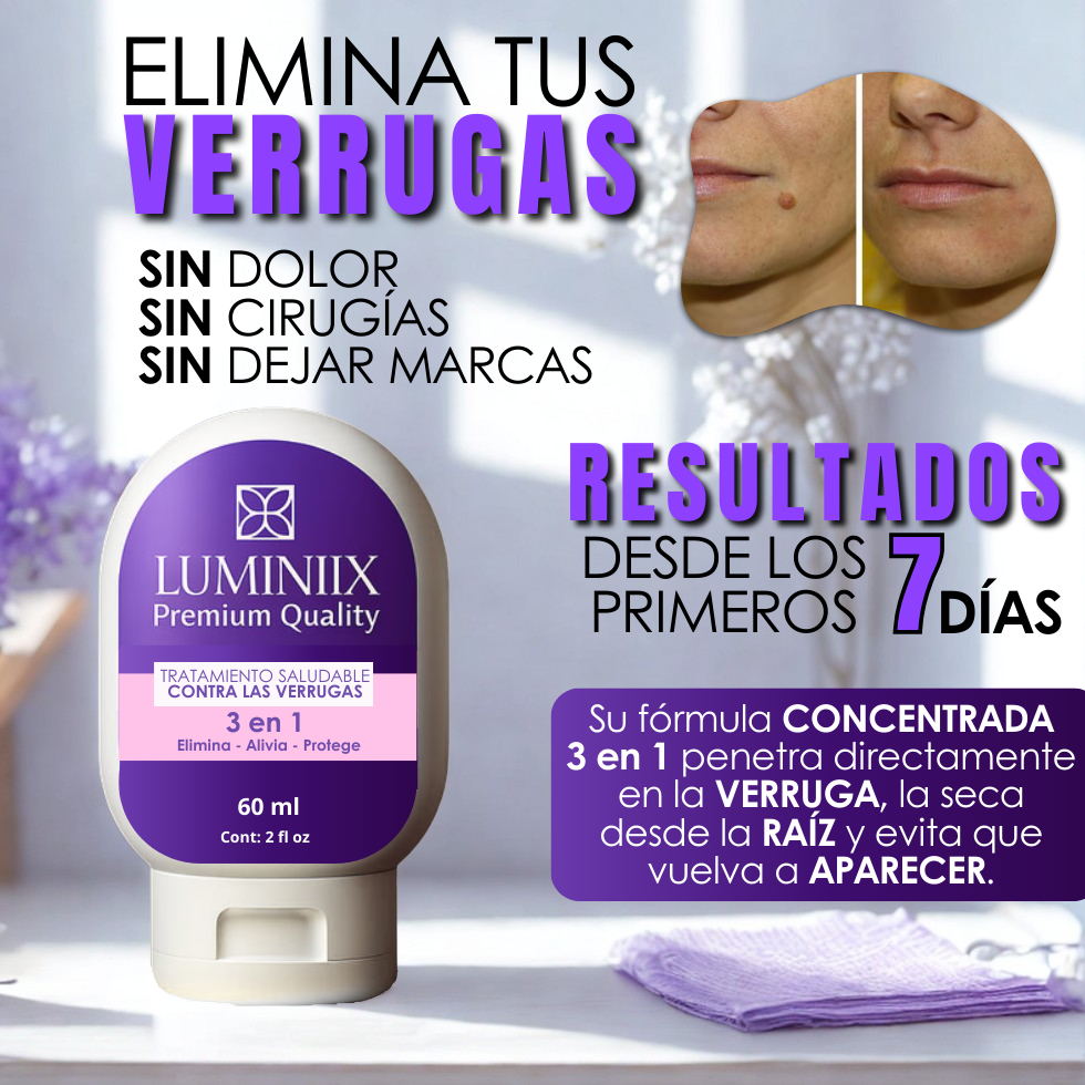 Luminiix - Elimina tus Verrugas de forma definitiva
