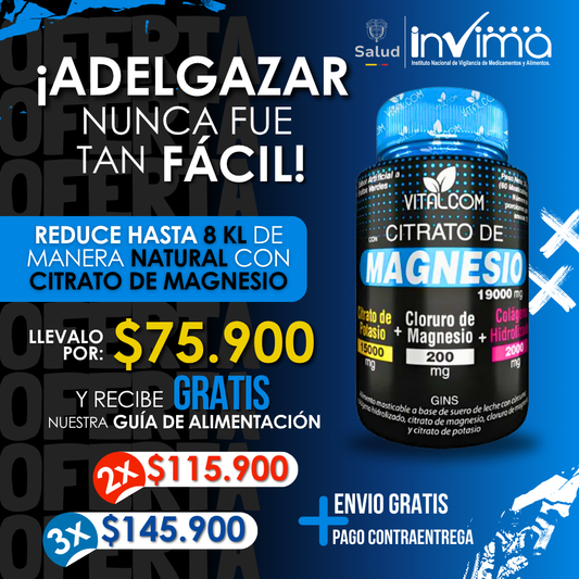 Citrato de Magnesio en Cápsulas– Baja de peso de forma natural y segura
