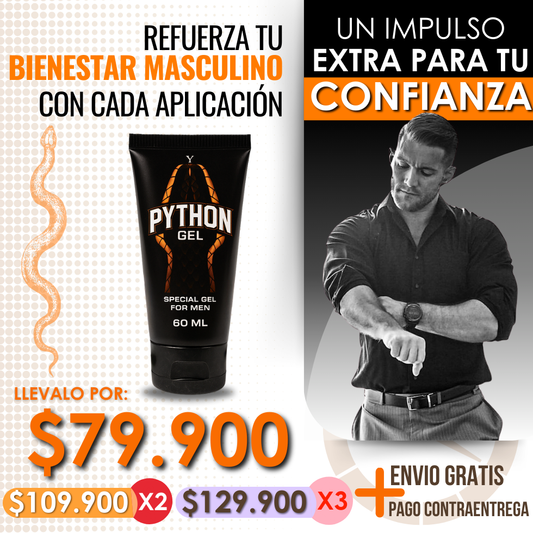Python Gel – Refuerza tu bienestar masculino