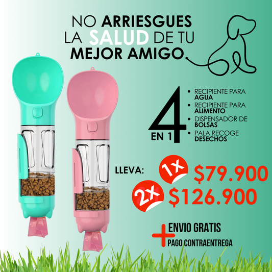 Bebedero Multifuncional 4 En 1 para mascotas